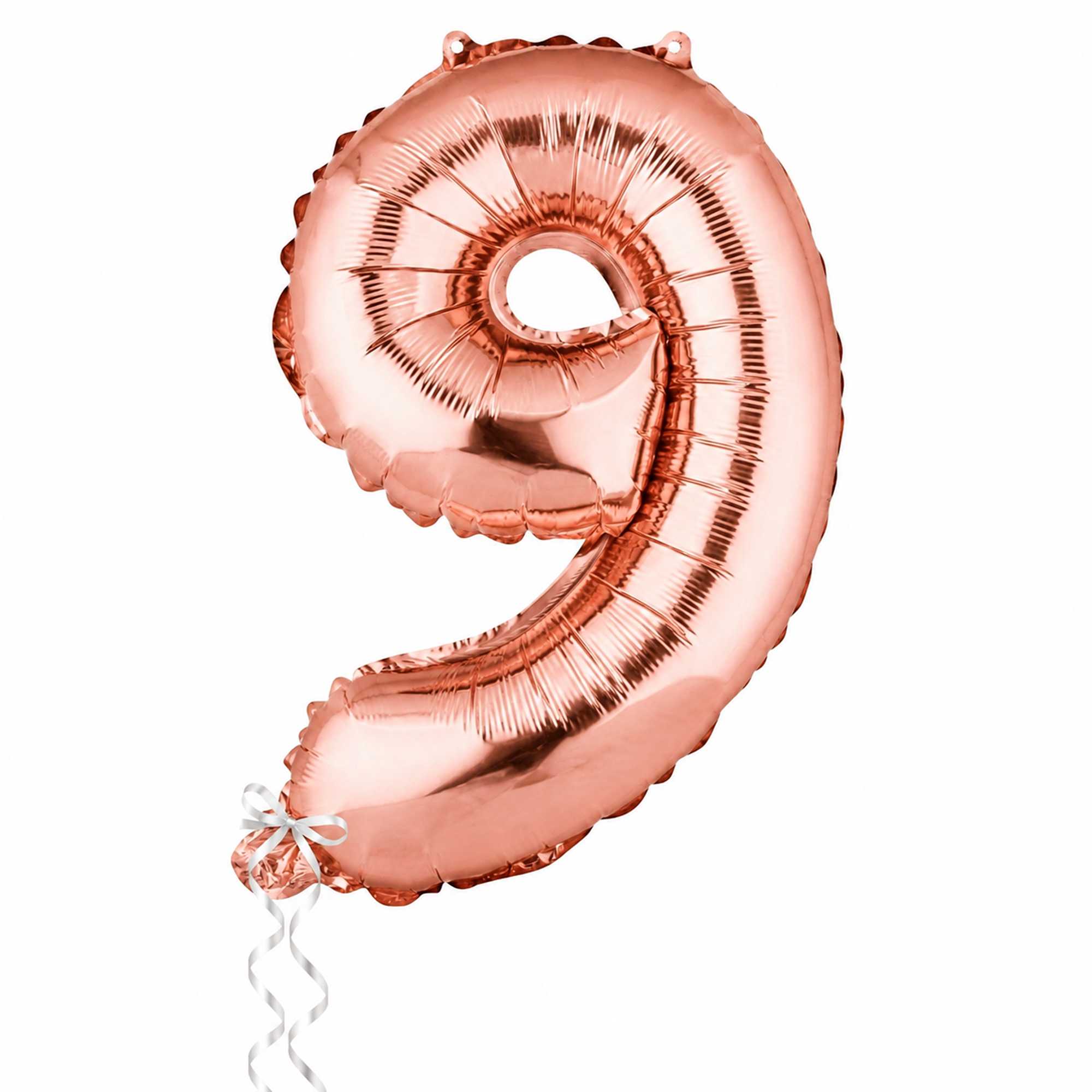 Balloonify Rose Gold Mylar Number 9 Balloon - 16" - 1 count box
