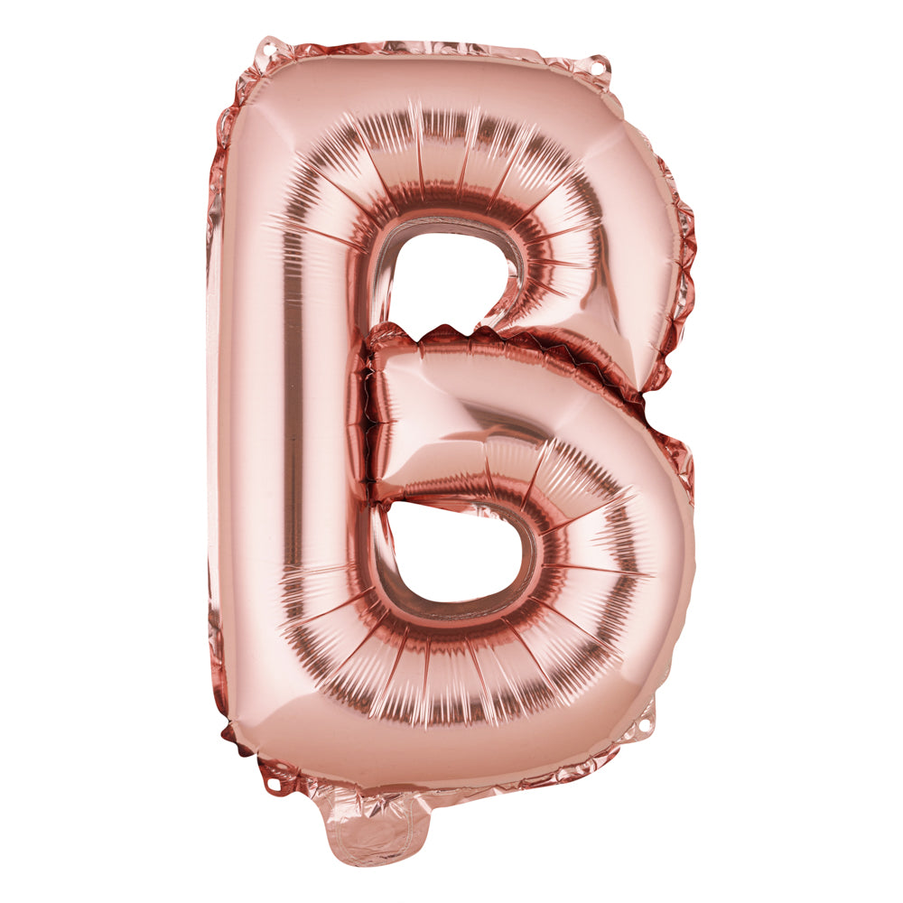 Balloonify Rose Gold Mylar Letter B Balloon - 16" - 1 count box