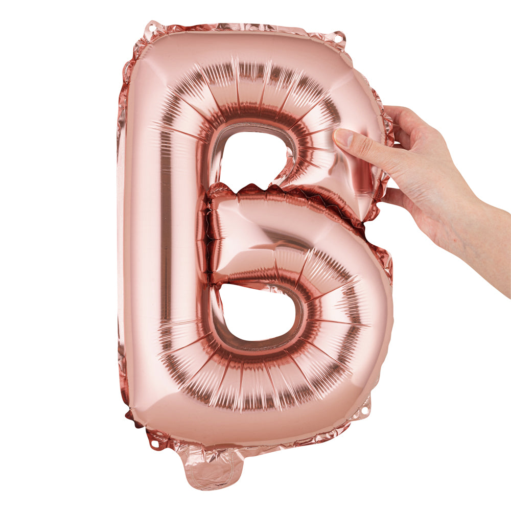 Balloonify Rose Gold Mylar Letter B Balloon - 16" - 1 count box