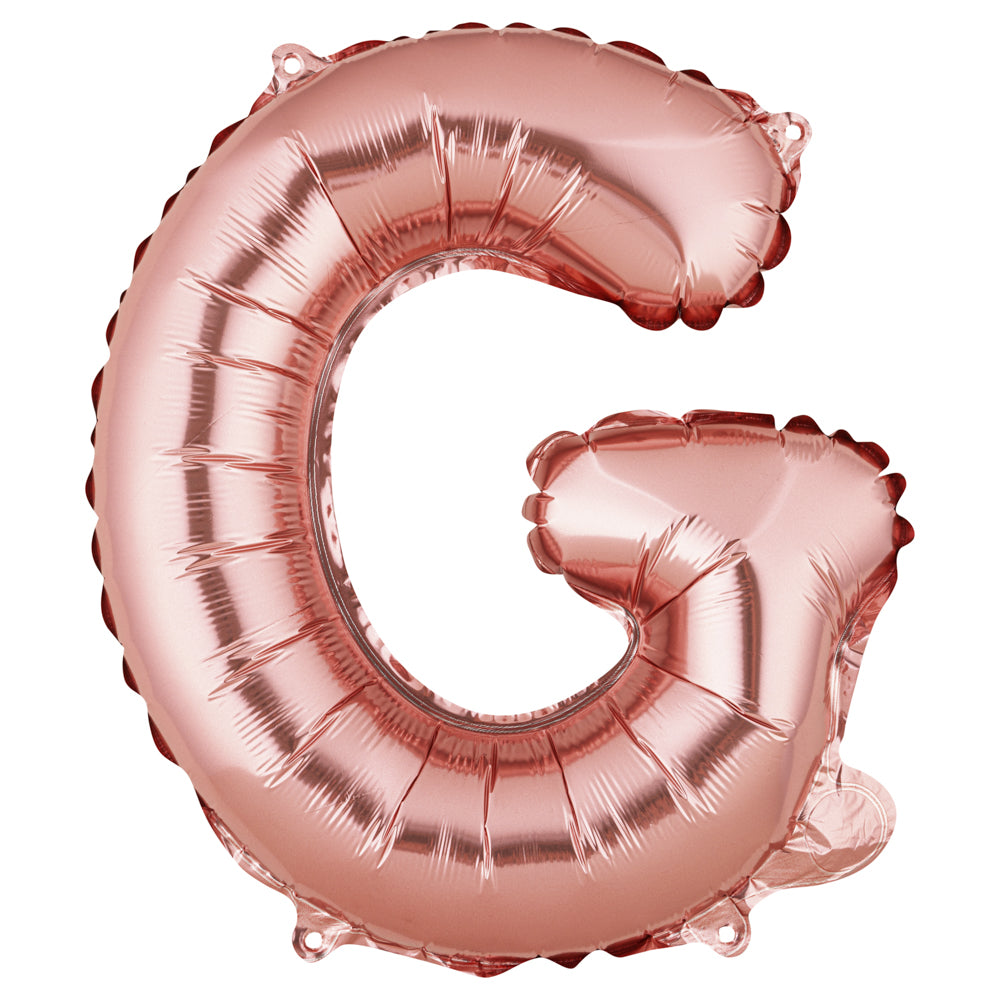 Balloonify Rose Gold Mylar Letter G Balloon - 16" - 1 count box