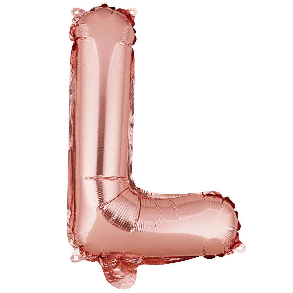 Balloonify Rose Gold Mylar Letter L Balloon - 16" - 1 count box