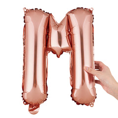 Balloonify Rose Gold Mylar Letter M Balloon - 16