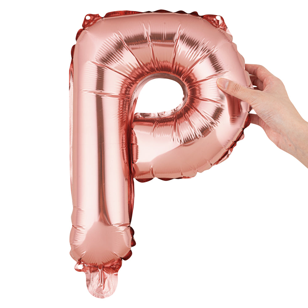 Balloonify Rose Gold Mylar Letter P Balloon - 16" - 1 count box