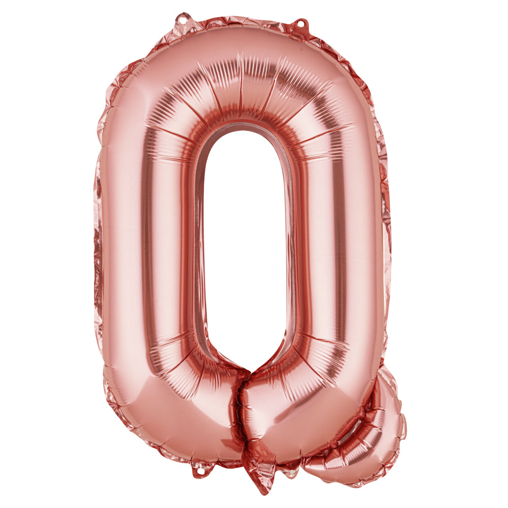 Balloonify Rose Gold Mylar Letter Q Balloon - 16" - 1 count box