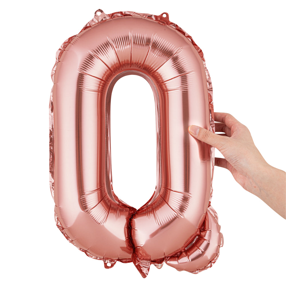 Balloonify Rose Gold Mylar Letter Q Balloon - 16" - 1 count box