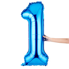 Balloonify Blue Mylar Number 1 Balloon - 40