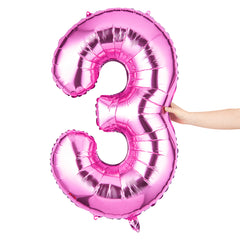 Balloonify Pink Mylar Number 3 Balloon - 40