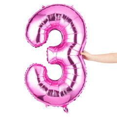 Balloonify Pink Mylar Number 3 Balloon - 40
