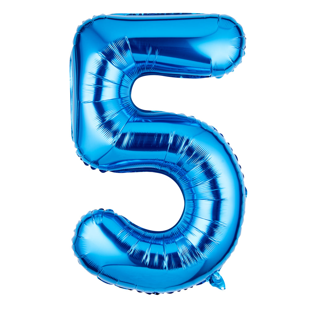 Balloonify Blue Mylar Number 5 Balloon - 40" - 1 count box