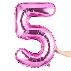 Balloonify Pink Mylar Number 5 Balloon - 40