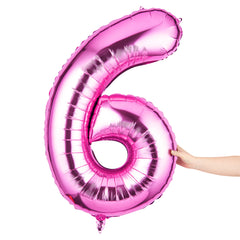 Balloonify Pink Mylar Number 6 Balloon - 40