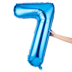 Balloonify Blue Mylar Number 7 Balloon - 40
