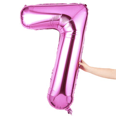Balloonify Pink Mylar Number 7 Balloon - 40