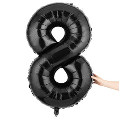 Balloonify Black Mylar Number 8 Balloon - 40