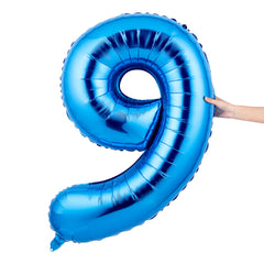 Balloonify Blue Mylar Number 9 Balloon - 40