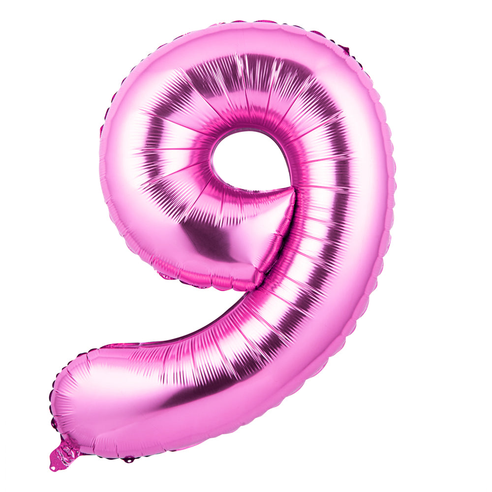 Balloonify Pink Mylar Number 9 Balloon - 40" - 1 count box