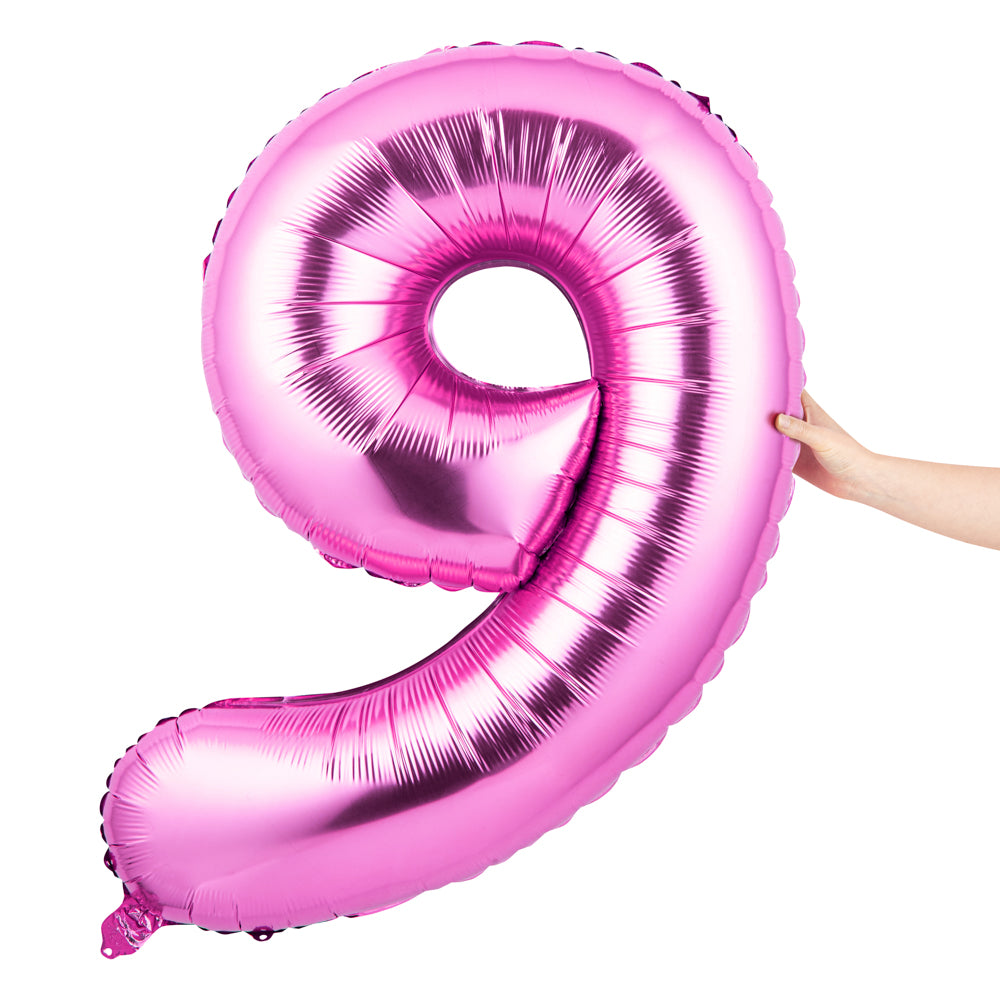 Balloonify Pink Mylar Number 9 Balloon - 40" - 1 count box