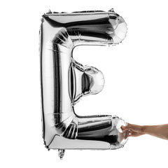 Balloonify Silver Mylar Letter E Balloon - 40