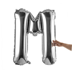 Balloonify Silver Mylar Letter M Balloon - 40