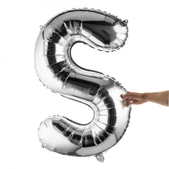 Balloonify Silver Mylar Letter S Balloon - 40
