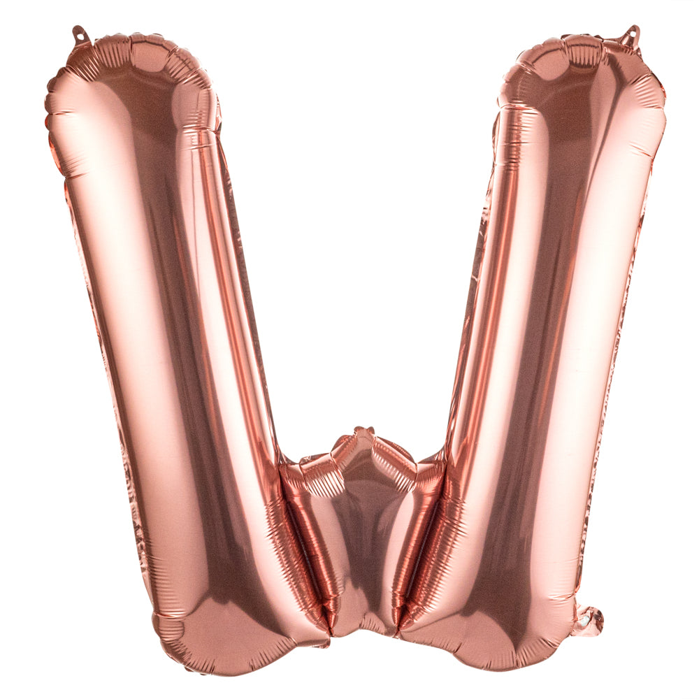 Balloonify Rose Gold Mylar Letter W Balloon - 40" - 1 count box