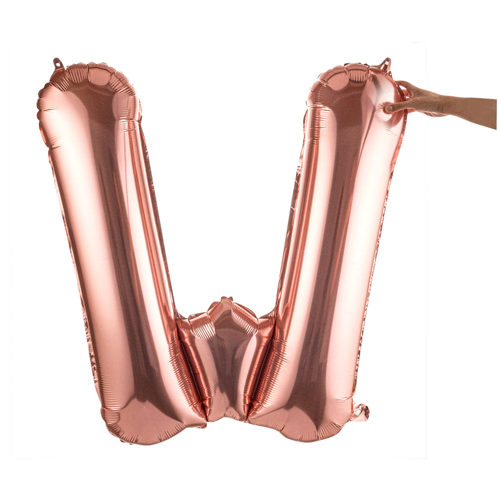 Balloonify Rose Gold Mylar Letter W Balloon - 40" - 1 count box