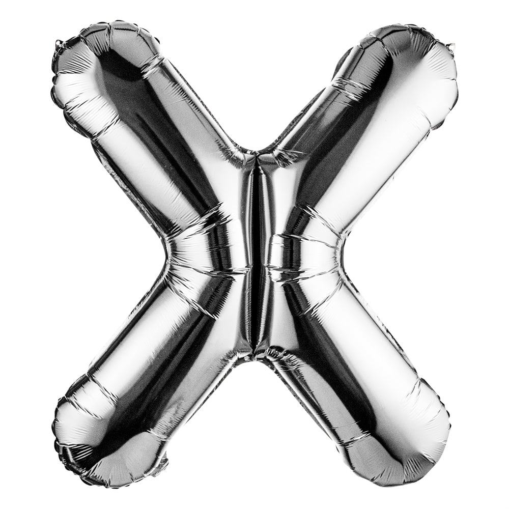 Balloonify Silver Mylar Letter X Balloon - 40" - 1 count box