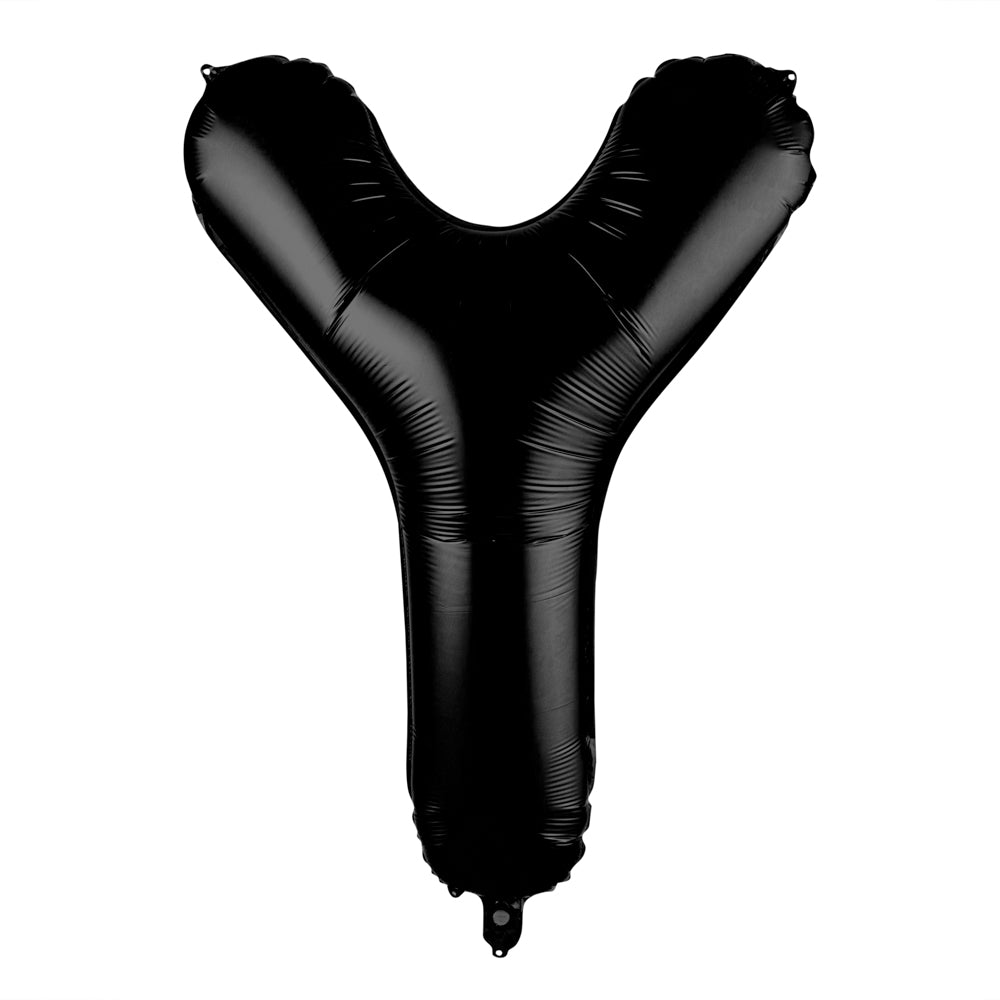 Balloonify Black Mylar Letter Y Balloon - 40" - 1 count box