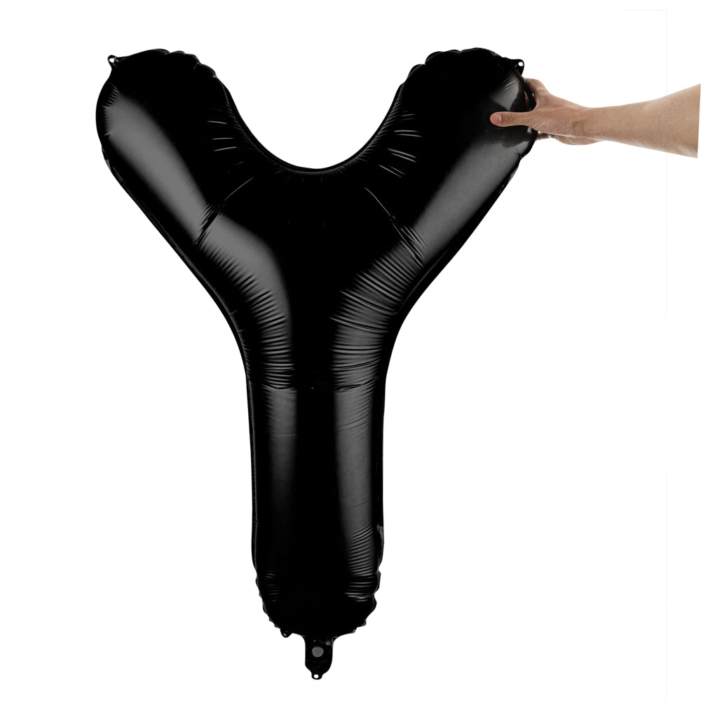 Balloonify Black Mylar Letter Y Balloon - 40" - 1 count box