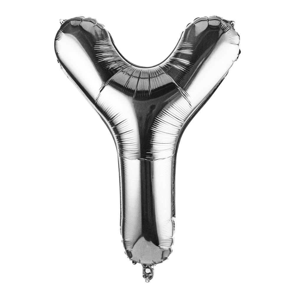 Balloonify Silver Mylar Letter Y Balloon - 40" - 1 count box