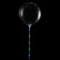 Balloonify Colorful LED Bobo Balloon - with String Light, Handle - 20