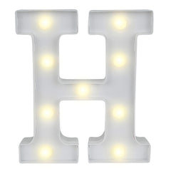 Illumify White LED Marquee Letter H Sign - 8 3/4