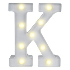 Illumify White LED Marquee Letter K Sign - 8 3/4