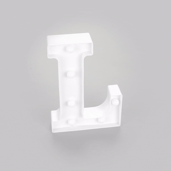 Led Sign L Illumify White LED Marquee Letter L Sign - 8 3/4