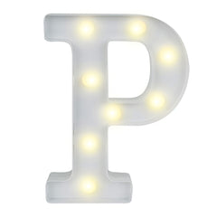 Illumify White LED Marquee Letter P Sign - 8 3/4