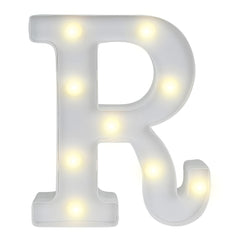 Illumify White LED Marquee Letter R Sign - 8 3/4