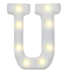 Illumify White LED Marquee Letter U Sign - 8 3/4