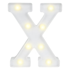 Illumify White LED Marquee Letter X Sign - 8 3/4