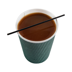Restpresso Black Plastic Coffee Stirrer / Sip Straw - 5
