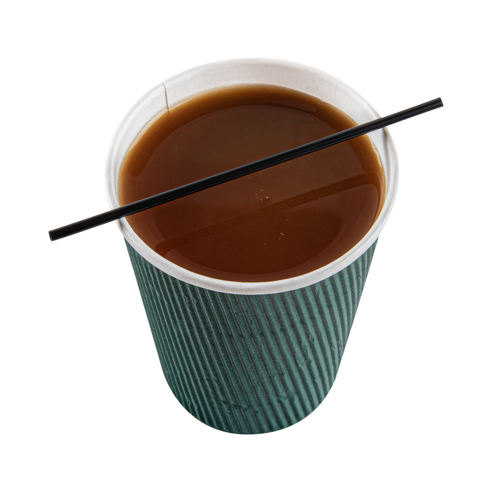 Restpresso Black Plastic Coffee Stirrer / Sip Straw - 5" - 500 count box