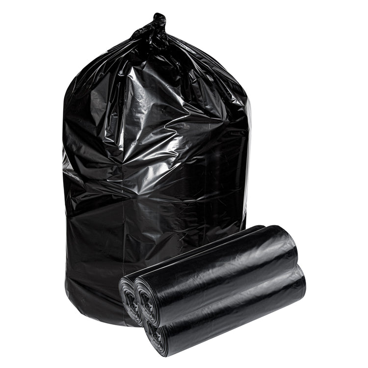 RW Clean 55 gal Black Plastic Trash Can Liner Heavy-Duty,