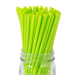 Basic Nature Green PLA Plastic / PBAT Plastic Straw - Compostable - 8 1/4