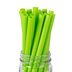 Basic Nature Green PLA Plastic / PBAT Plastic Boba Straw - Compostable - 9