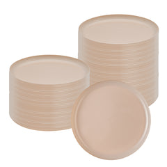 Moderna Round Light Pink Plastic Plate - 6 1/4