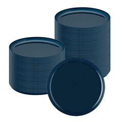 Moderna Round Midnight Blue Plastic Plate - 6 1/4