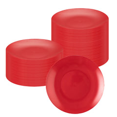 Moderna Round Red Plastic Plate - 7 1/2