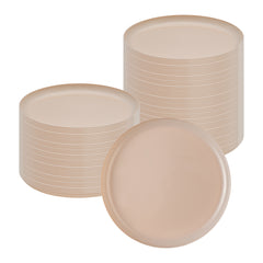Moderna Round Light Pink Plastic Plate - 8 1/2