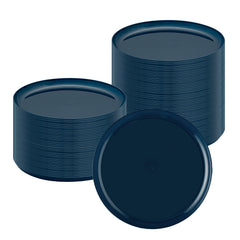 Moderna Round Midnight Blue Plastic Plate - 8 1/2