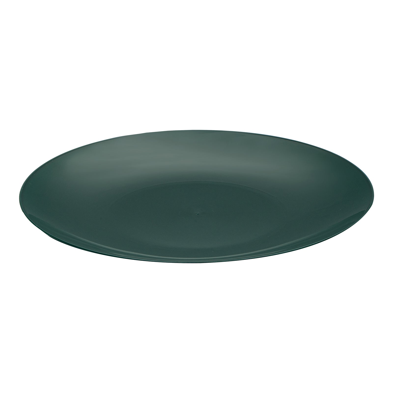 Moderna Round Forest Green Plastic Plate - 9" x 9" x 3/4" - 40 count box