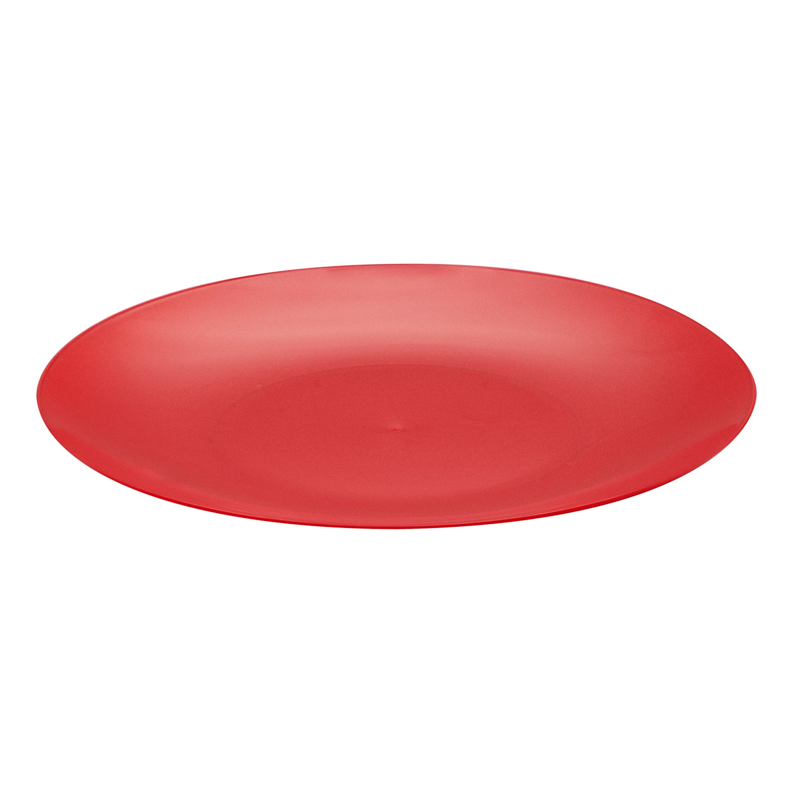 Moderna Round Red Plastic Plate - 9" x 9" x 3/4" - 40 count box
